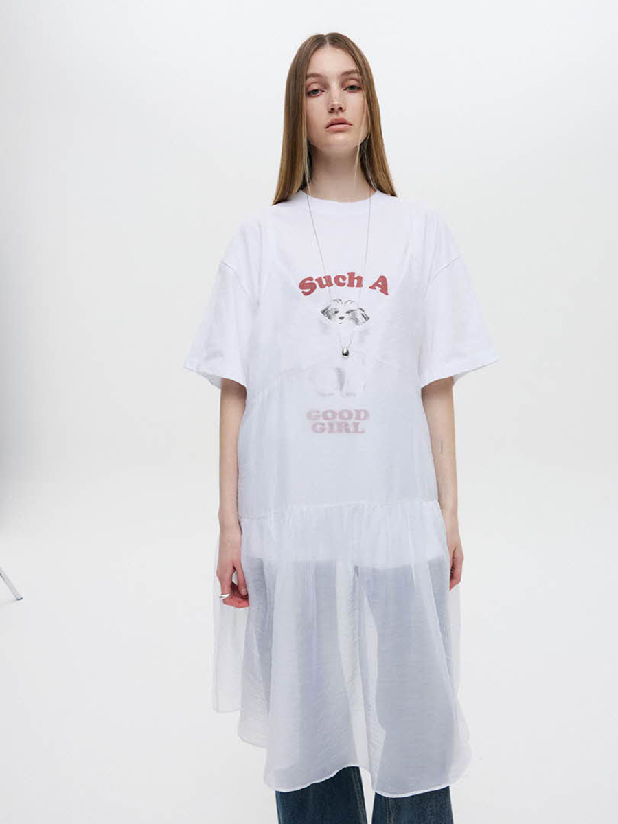 オーバーサイズパピーTシャツ（ホワイト） | DNSR | HANA(ハナ) #7