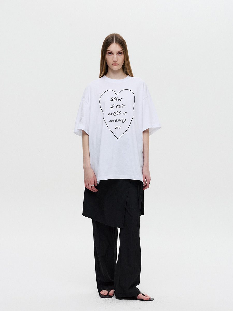 オーバーサイズハートTシャツ（ホワイト） | DNSR | HANA(ハナ) #3