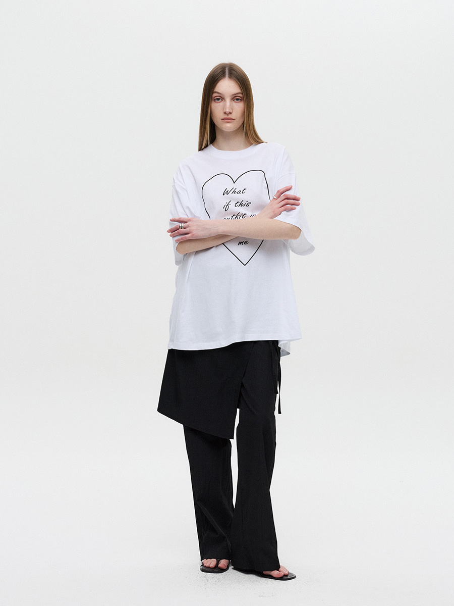 オーバーサイズハートTシャツ（ホワイト） | DNSR | HANA(ハナ) #7