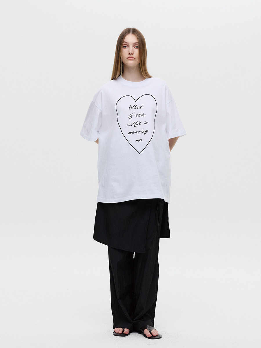 オーバーサイズハートTシャツ（ホワイト） | DNSR | HANA(ハナ) #8