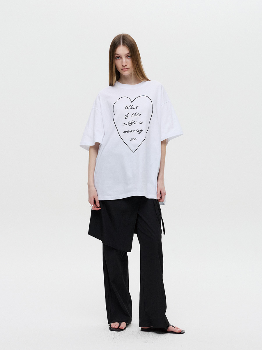 オーバーサイズハートTシャツ（ホワイト） | DNSR | HANA(ハナ) #9