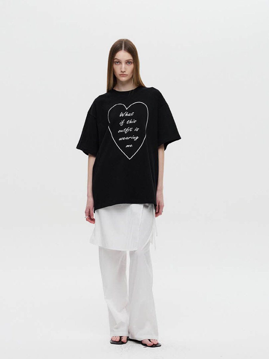 オーバーサイズハートTシャツ（ブラック） | DNSR | HANA(ハナ) #13