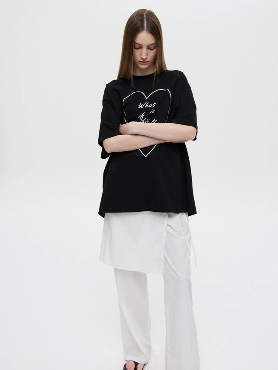 オーバーサイズハートTシャツ（ブラック） | DNSR | HANA(ハナ) #7