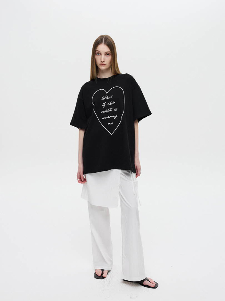 オーバーサイズハートTシャツ（ブラック） | DNSR | HANA(ハナ) #8