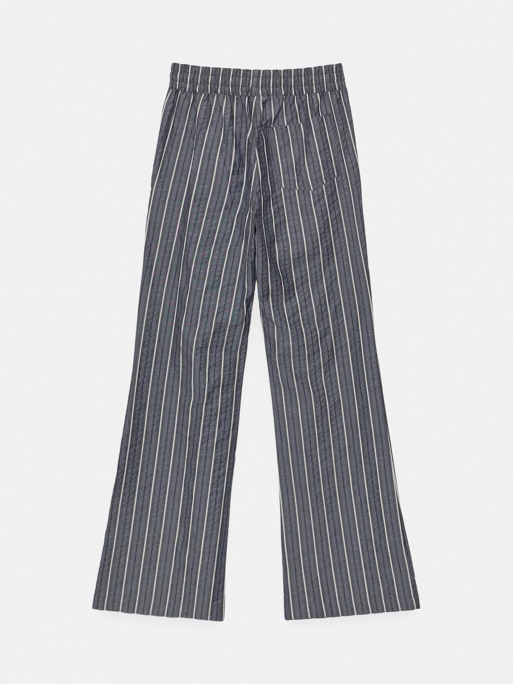 シアサッカーストライプバンディングブーツカットパンツ (グレー) | ENZO BLUES | HANA(ハナ) #16