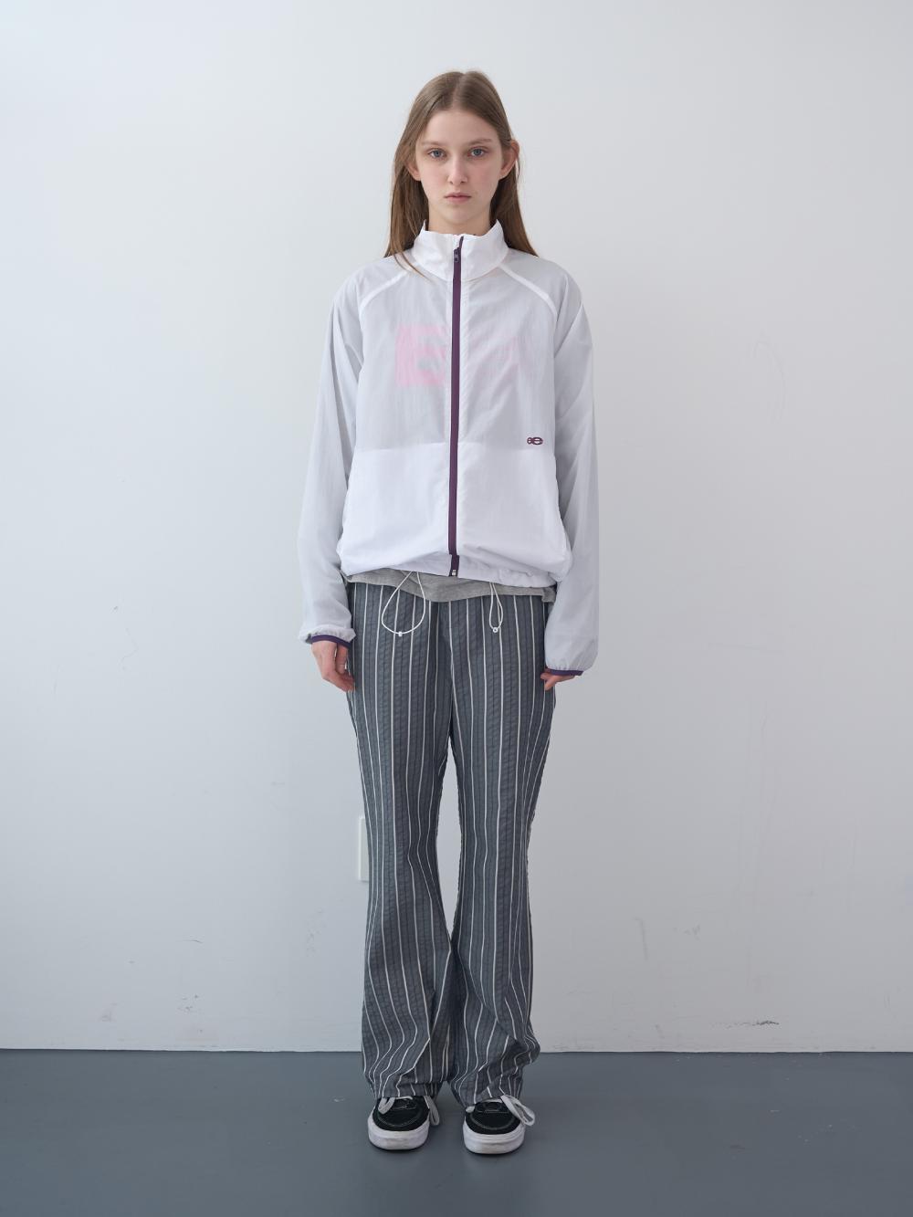 シアサッカーストライプバンディングブーツカットパンツ (グレー) | ENZO BLUES | HANA(ハナ) #2