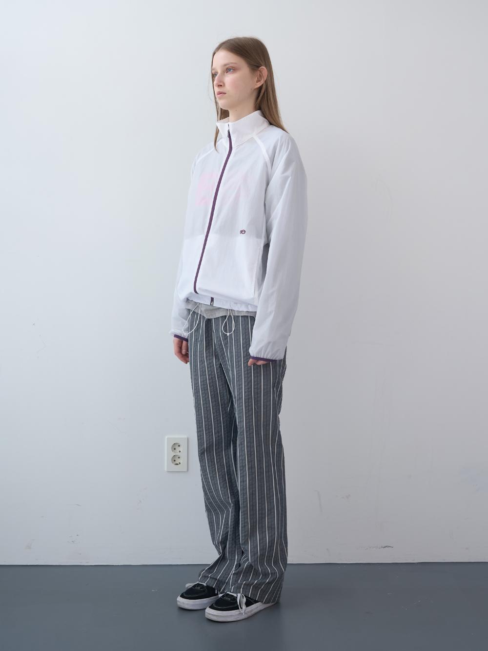 シアサッカーストライプバンディングブーツカットパンツ (グレー) | ENZO BLUES | HANA(ハナ) #3