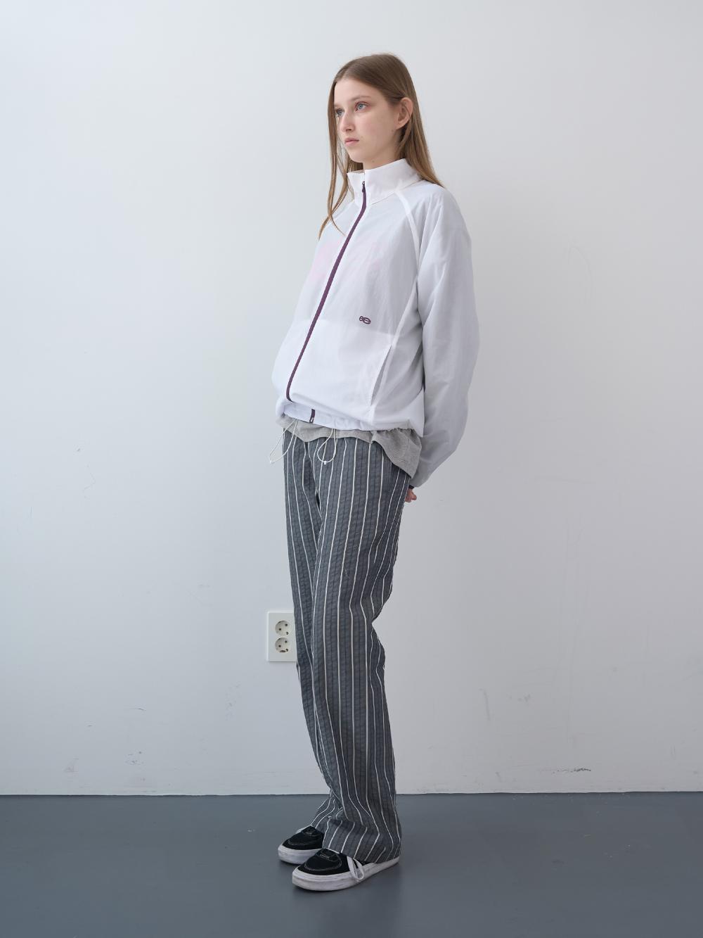 シアサッカーストライプバンディングブーツカットパンツ (グレー) | ENZO BLUES | HANA(ハナ) #6