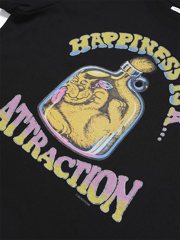 クロップ ハッピー ファッツ Tシャツ_ブラック | BONRROW | HANA(ハナ) #4