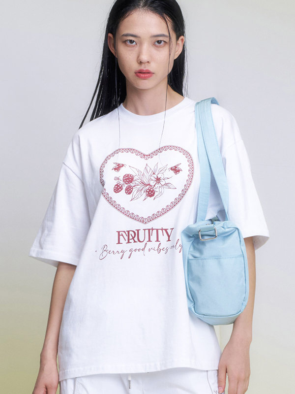 フルーティヴィンテージオーバーフィットTシャツ（ホワイト） | ILLIGO | HANA(ハナ) #3