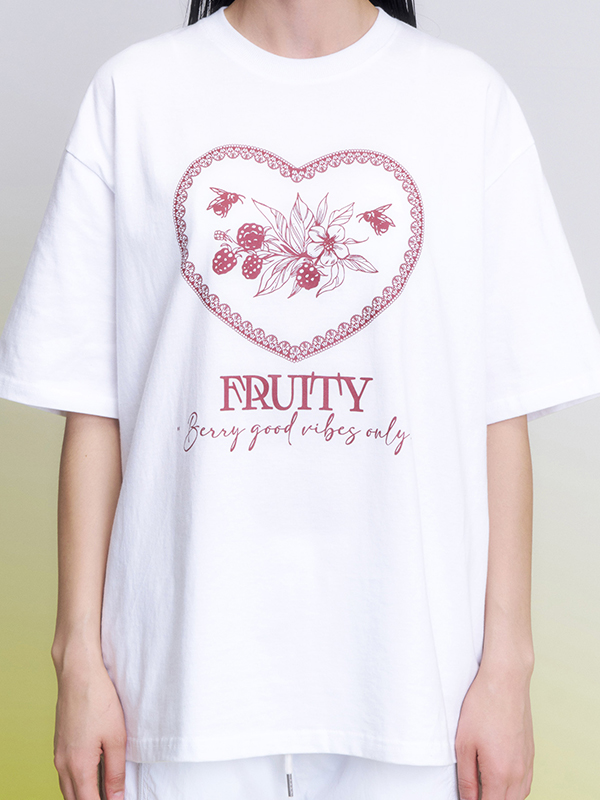 フルーティヴィンテージオーバーフィットTシャツ（ホワイト） | ILLIGO | HANA(ハナ) #4