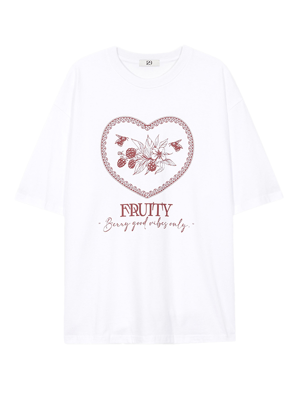 フルーティヴィンテージオーバーフィットTシャツ（ホワイト） | ILLIGO | HANA(ハナ) #5