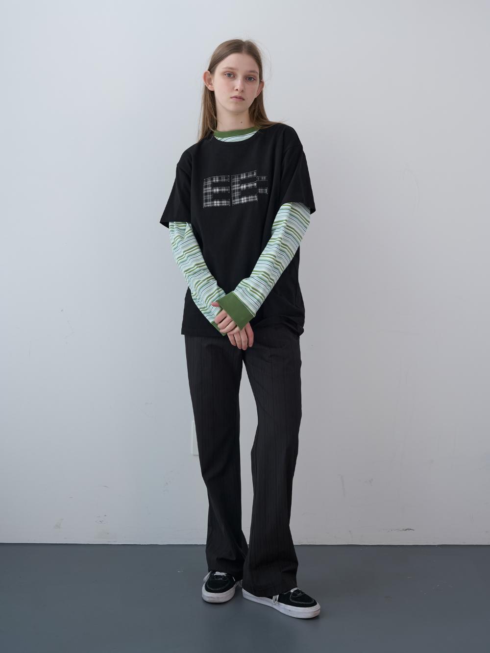 シャドーストライプバンディングブーツカットパンツ (ブラック) | ENZO BLUES | HANA(ハナ) #2