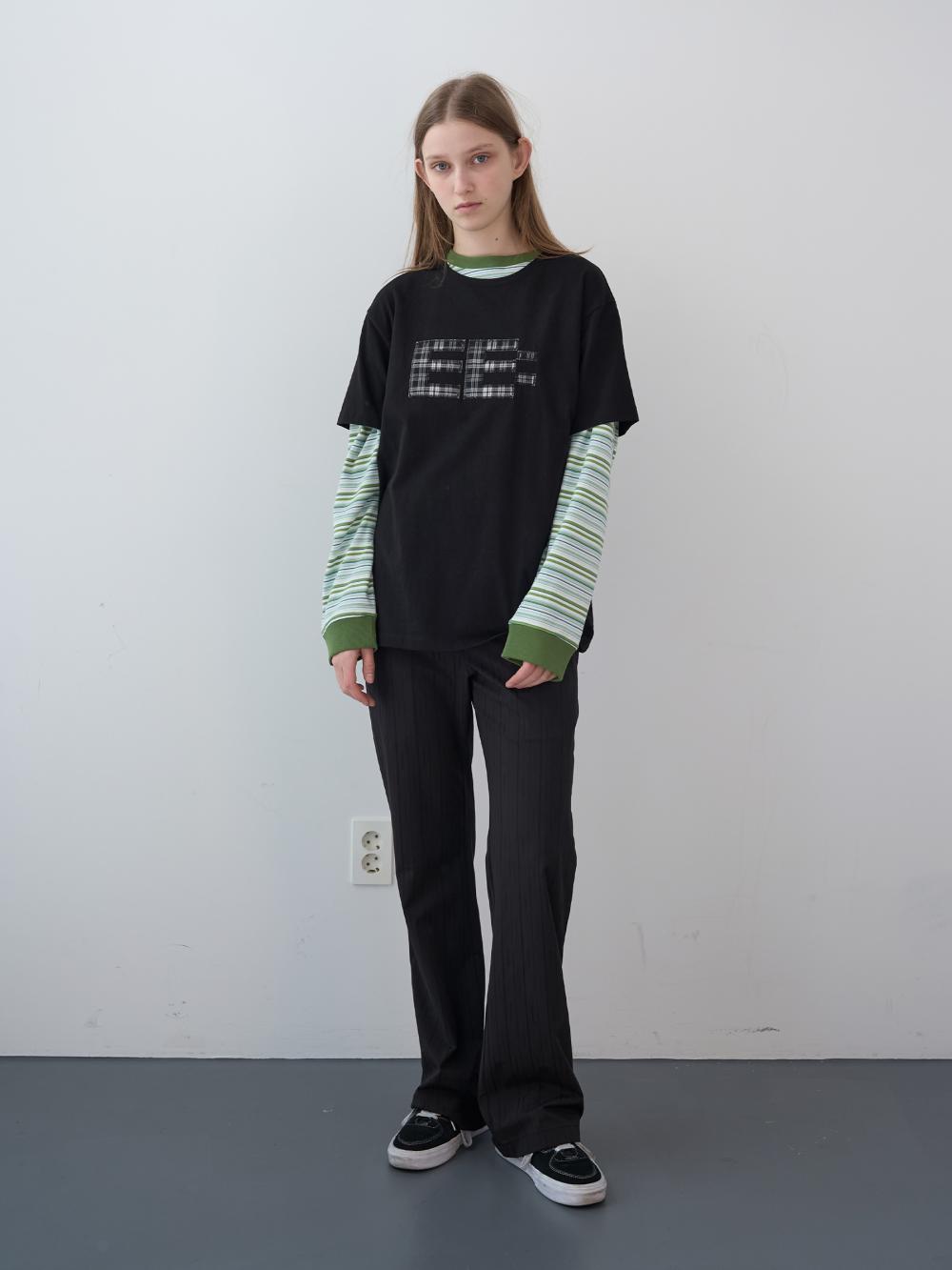 シャドーストライプバンディングブーツカットパンツ (ブラック) | ENZO BLUES | HANA(ハナ) #3
