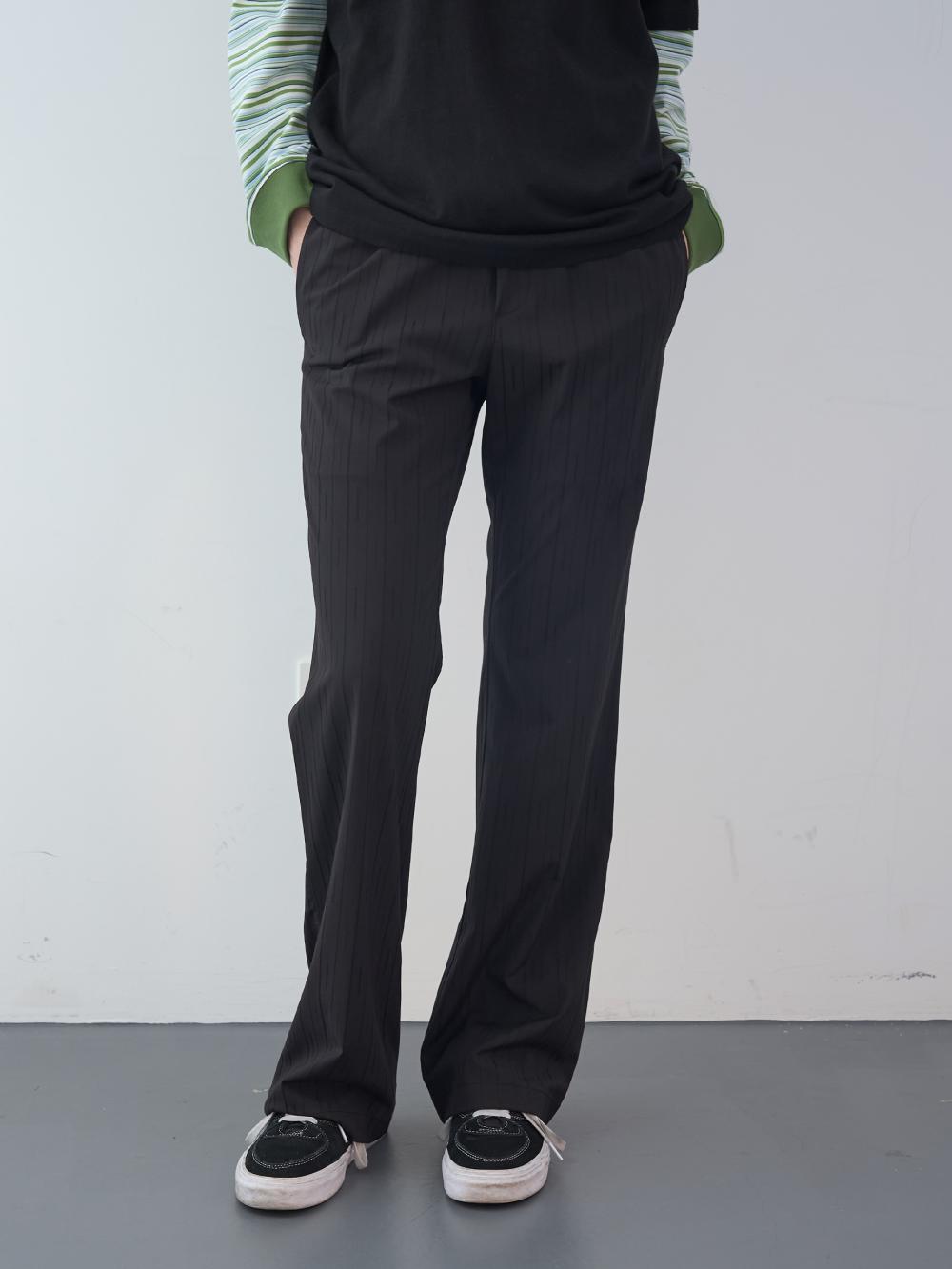 シャドーストライプバンディングブーツカットパンツ (ブラック) | ENZO BLUES | HANA(ハナ) #7