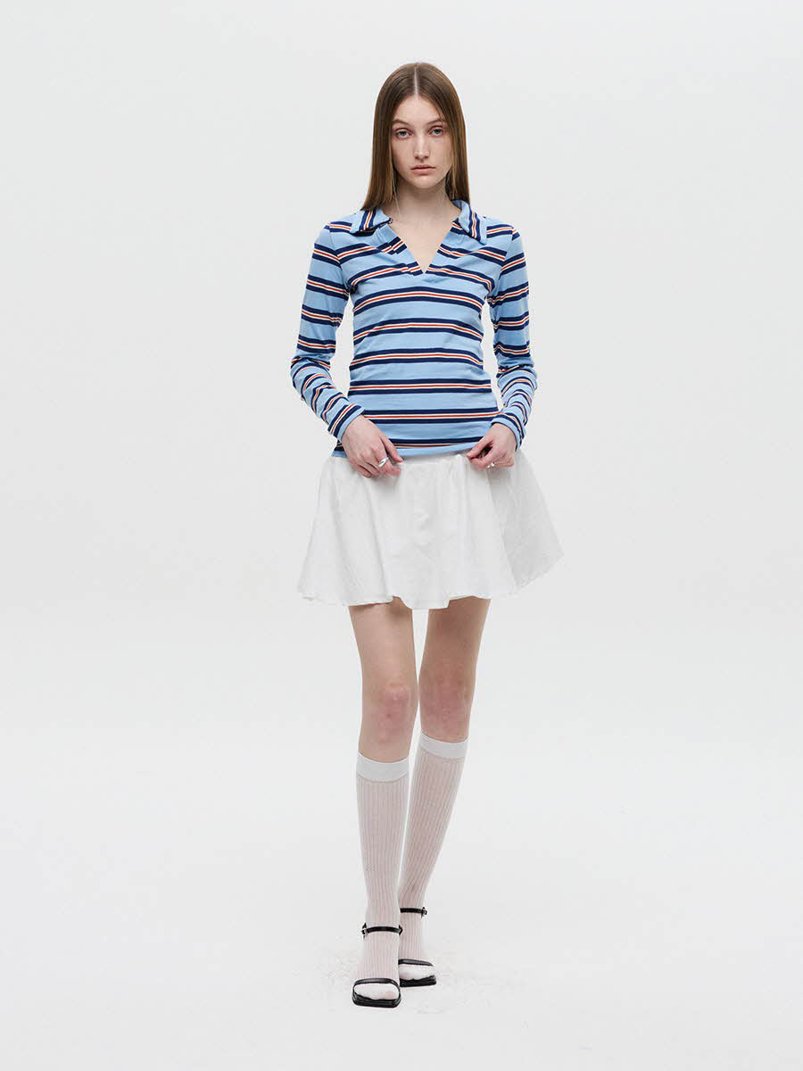 ポロクロップTシャツ（ブルー） | DNSR | HANA(ハナ) #6