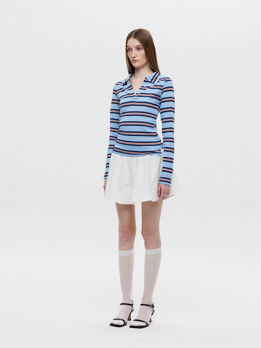 ポロクロップTシャツ（ブルー） | DNSR | HANA(ハナ) #10