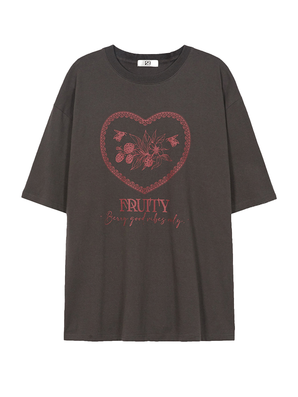 フルーティヴィンテージオーバーフィットTシャツ（チャコール） | ILLIGO | HANA(ハナ) #4