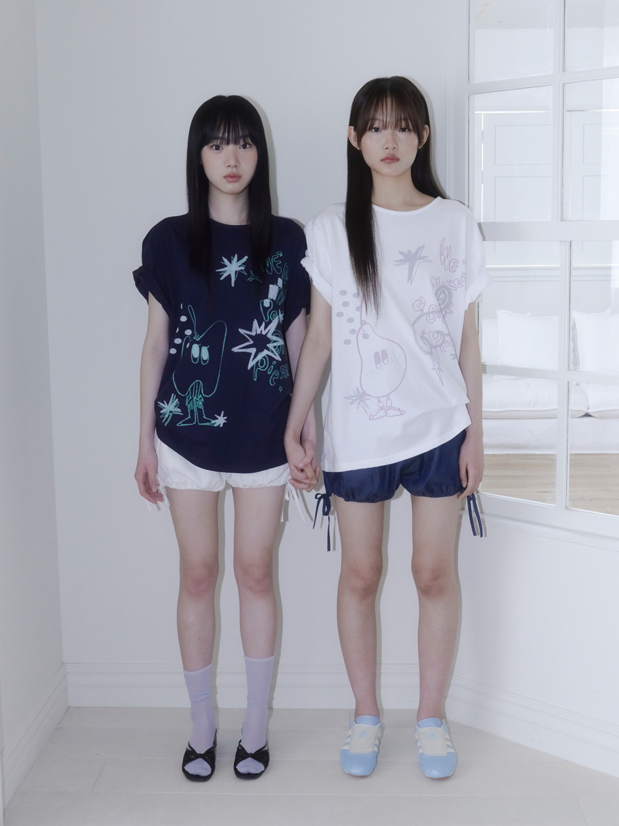 パンプキントゥインクルデニムショートパンツ（ブルー） | ONSKA | HANA(ハナ) #22
