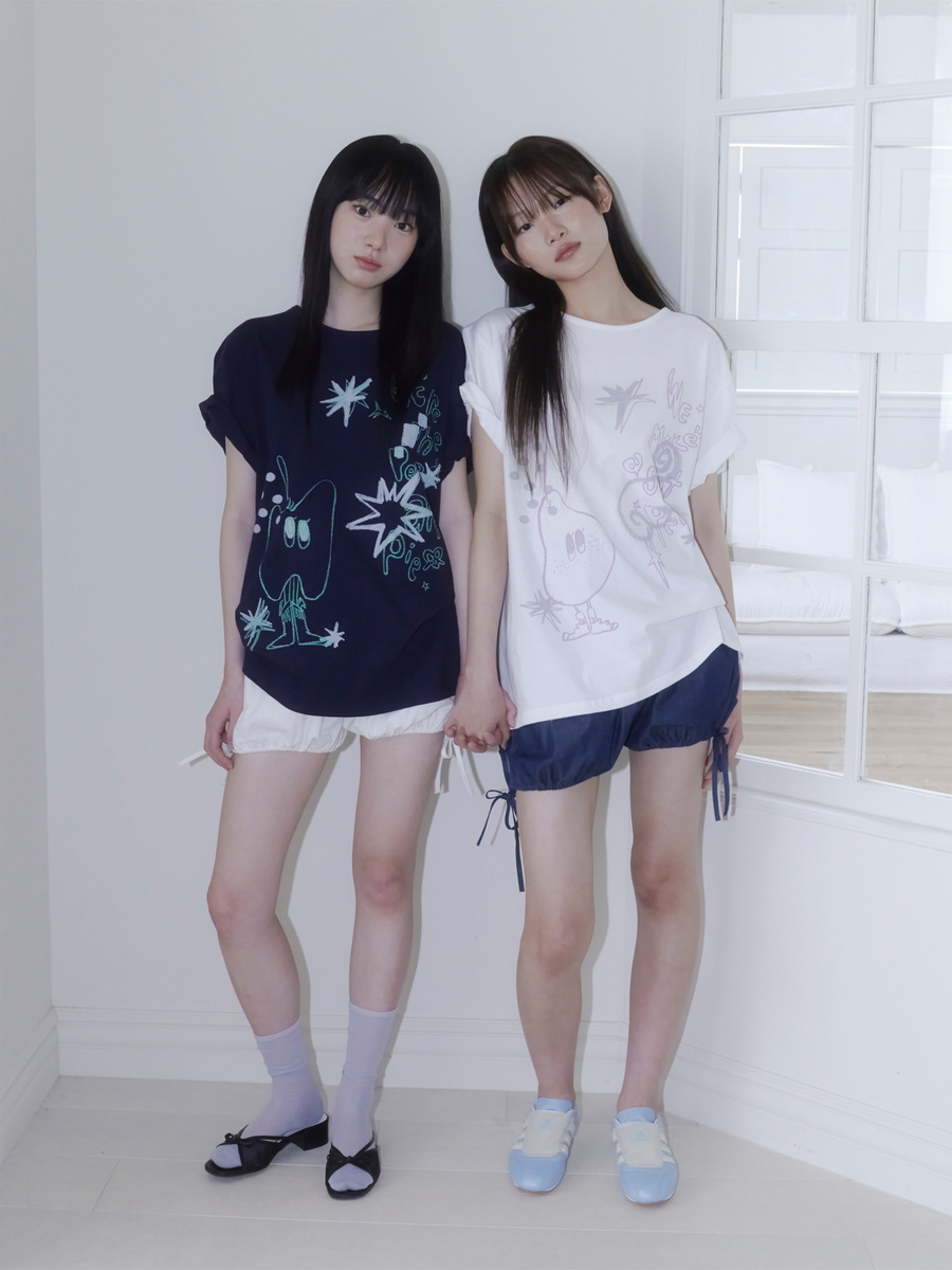 パンプキントゥインクルデニムショートパンツ（ブルー） | ONSKA | HANA(ハナ) #23