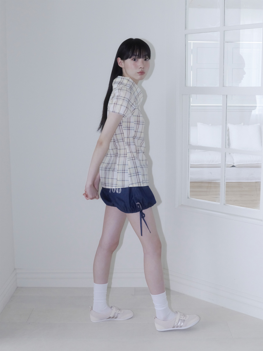 パンプキントゥインクルデニムショートパンツ（ブルー） | ONSKA | HANA(ハナ) #7