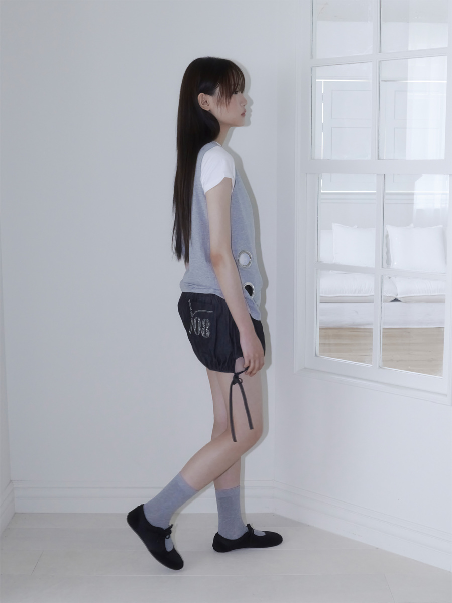 パンプキントゥインクルデニムショートパンツ（ブラック） | ONSKA | HANA(ハナ) #9