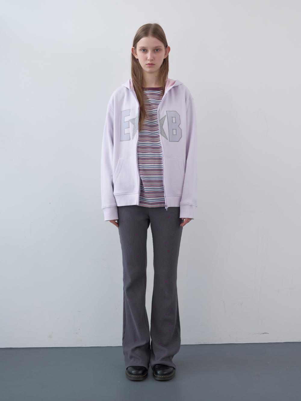 ワッフルドットバンディングブーツカットパンツ（チャコール） | ENZO BLUES | HANA(ハナ) #6