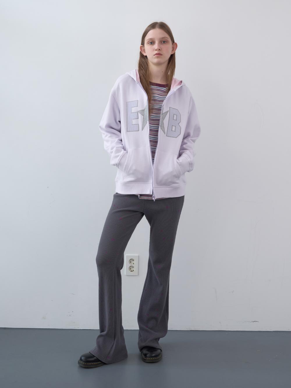 ワッフルドットバンディングブーツカットパンツ（チャコール） | ENZO BLUES | HANA(ハナ) #9