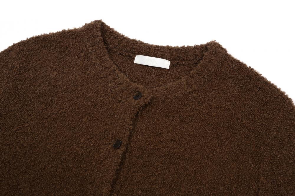 ブークレテクスチャーカーディガン（ブラウン） | ASURA | HANA(ハナ) #18