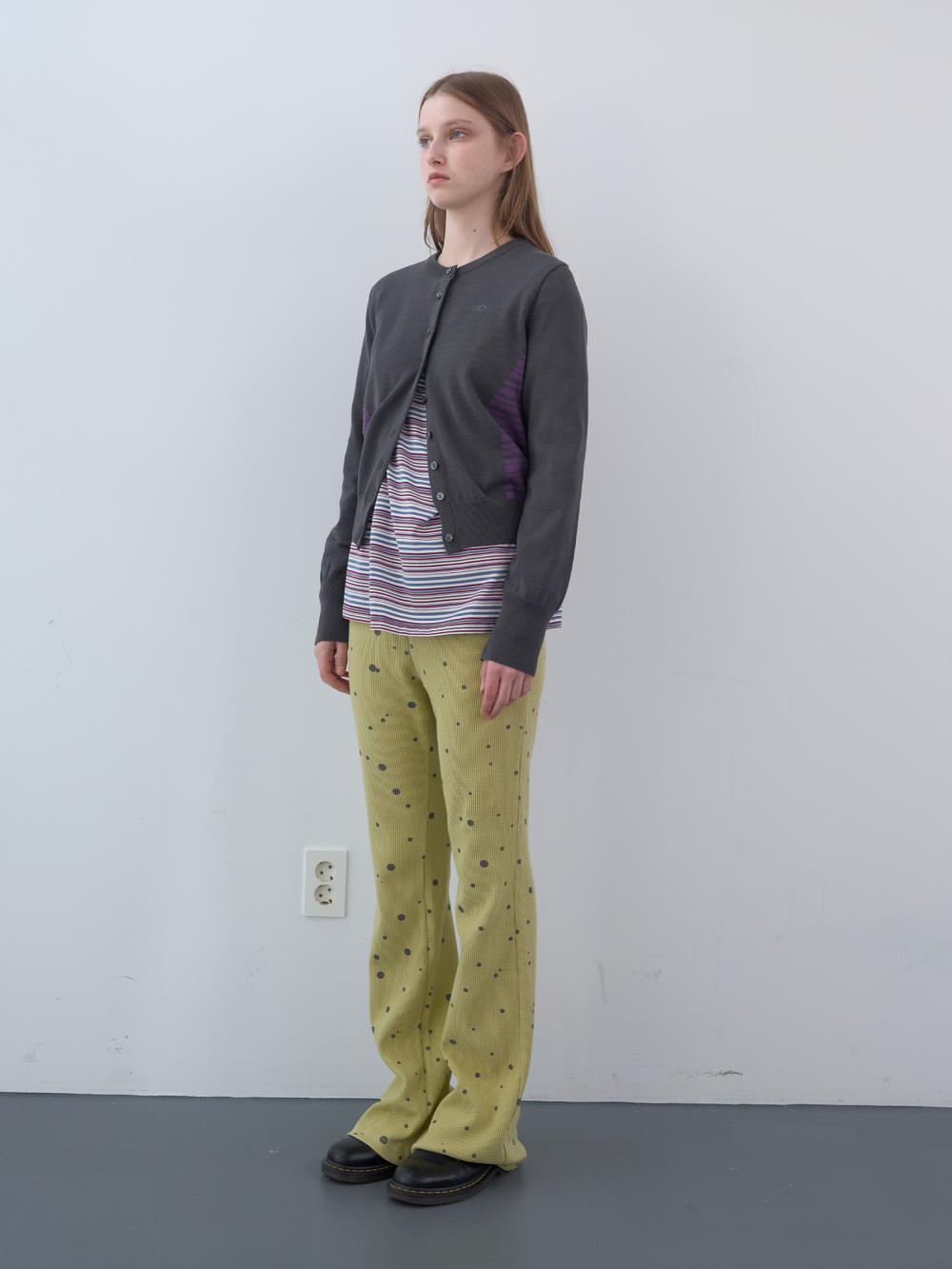 ワッフルドットバンディングブーツカットパンツ(イエロー) | ENZO BLUES | HANA(ハナ) #11