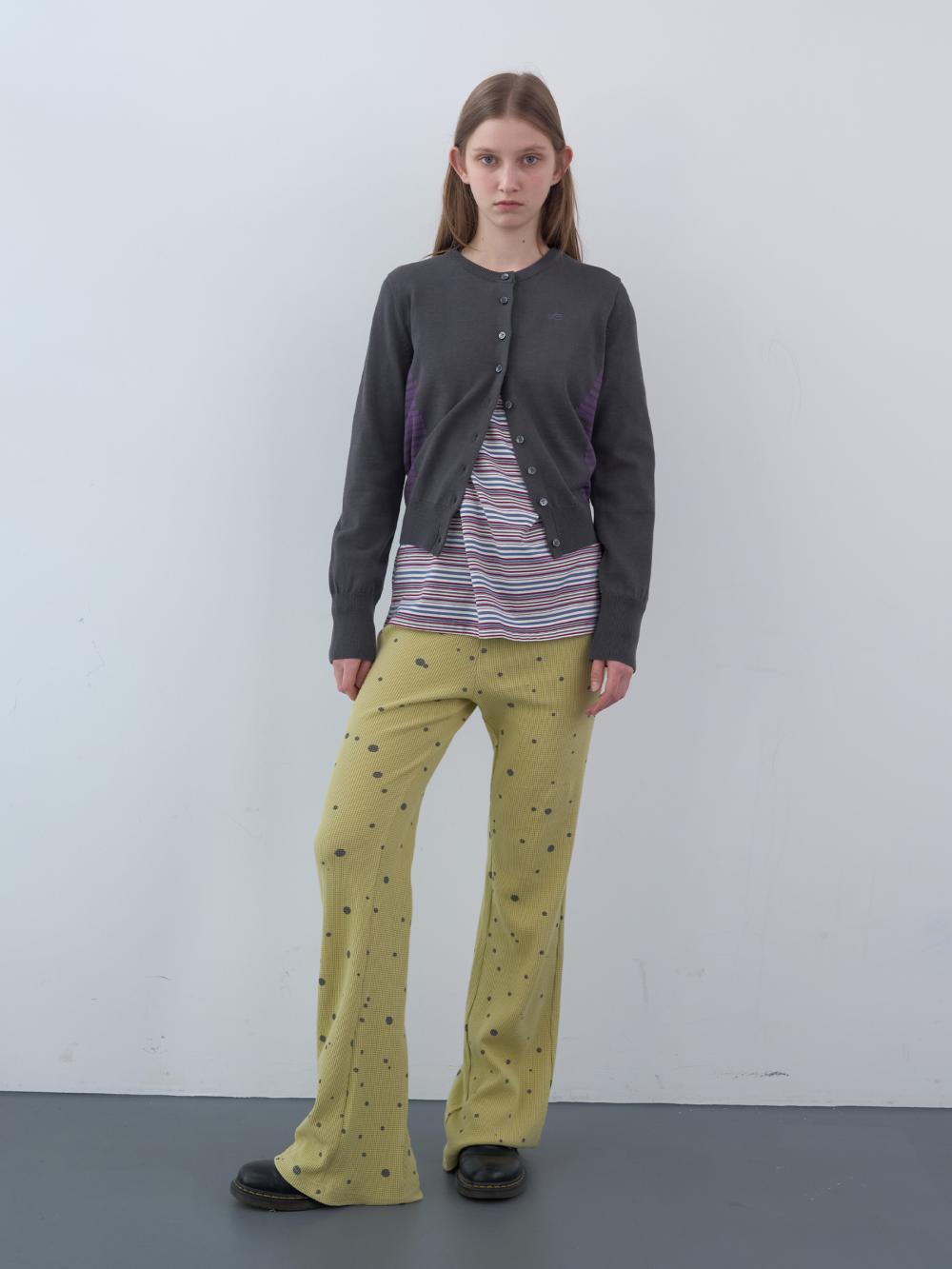 ワッフルドットバンディングブーツカットパンツ(イエロー) | ENZO BLUES | HANA(ハナ) #13