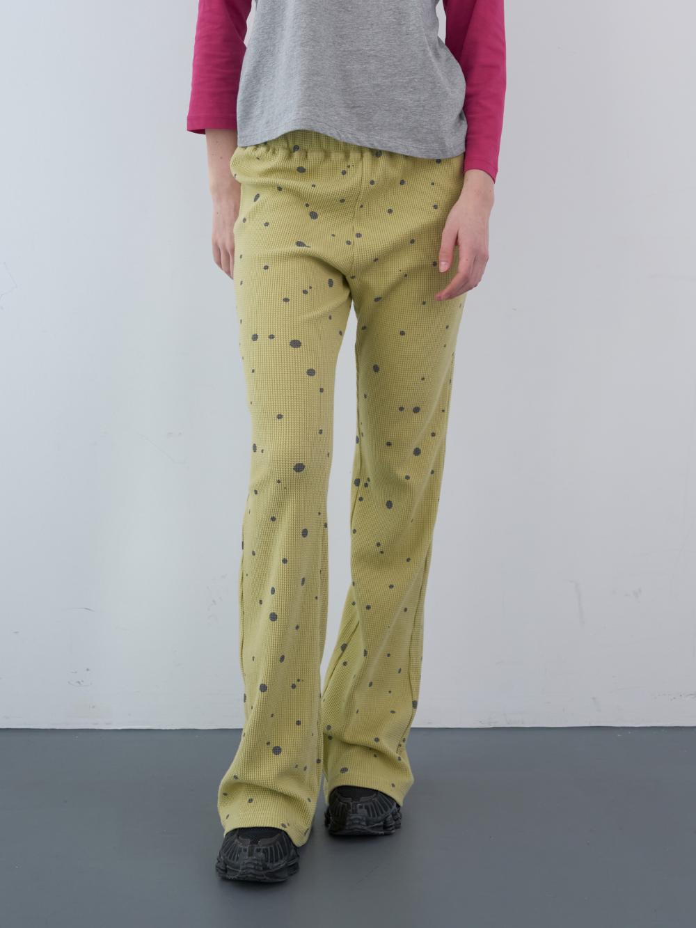 ワッフルドットバンディングブーツカットパンツ(イエロー) | ENZO BLUES | HANA(ハナ) #15