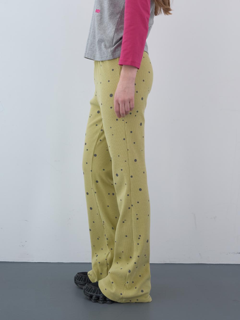 ワッフルドットバンディングブーツカットパンツ(イエロー) | ENZO BLUES | HANA(ハナ) #16