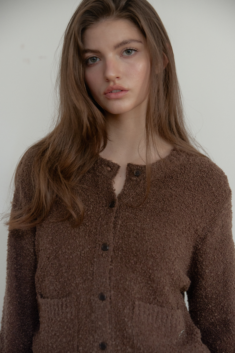 ブークレテクスチャーカーディガン（ブラウン） | ASURA | HANA(ハナ) #14
