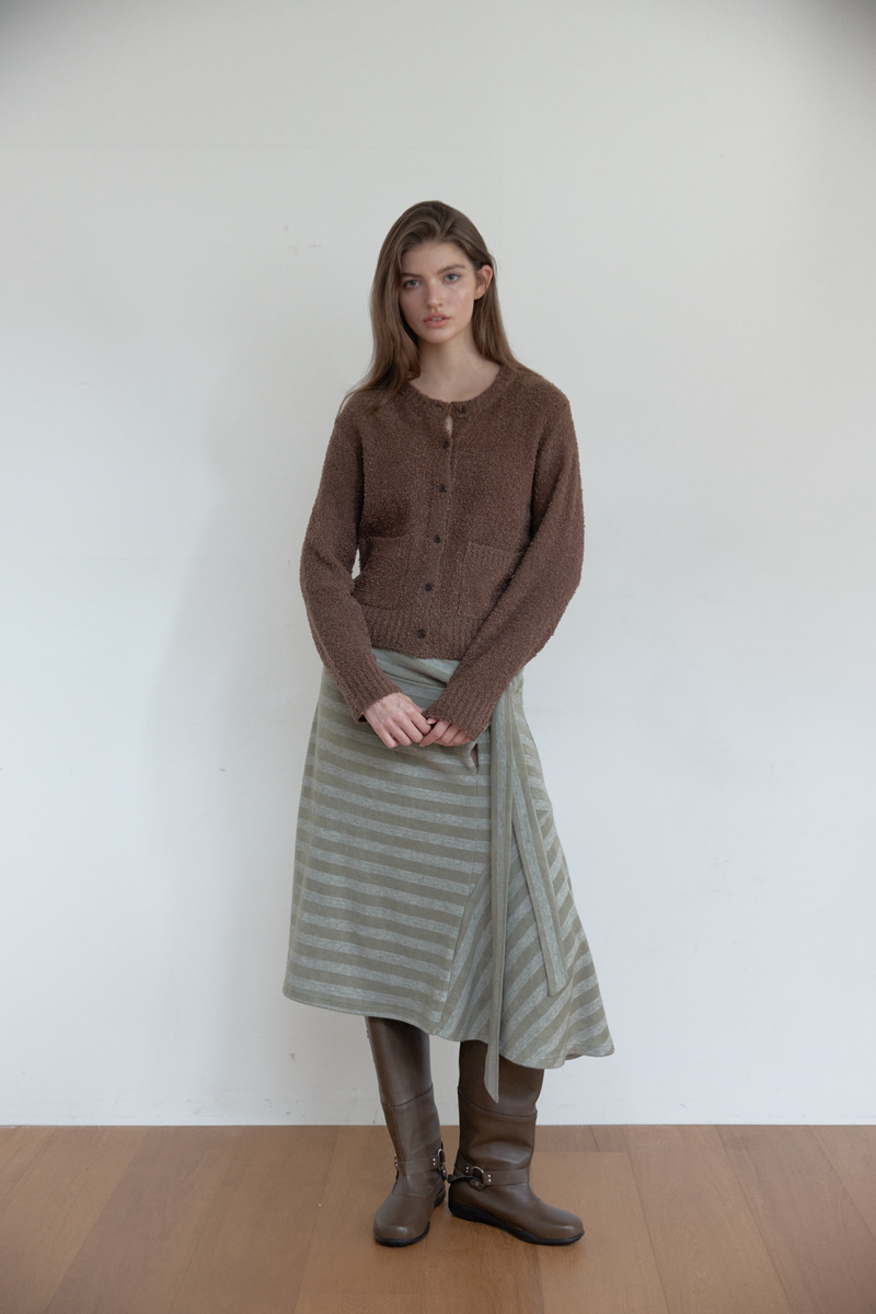 ブークレテクスチャーカーディガン（ブラウン） | ASURA | HANA(ハナ) #8