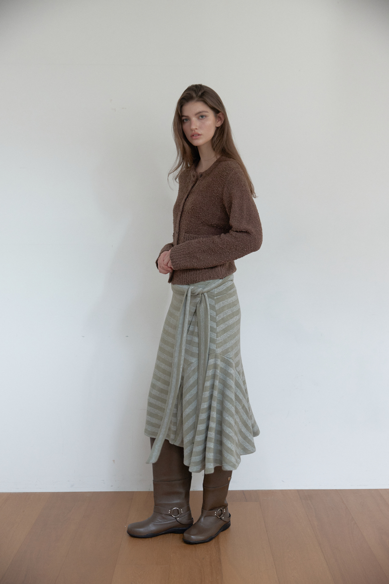 ブークレテクスチャーカーディガン（ブラウン） | ASURA | HANA(ハナ) #9