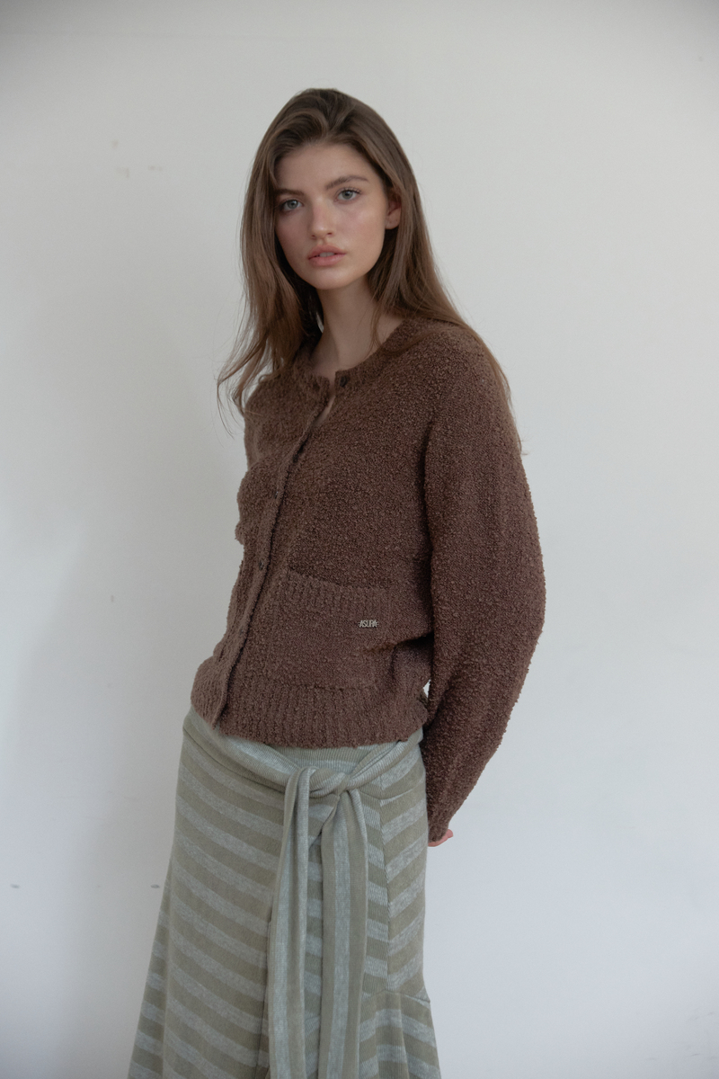 ブークレテクスチャーカーディガン（ブラウン） | ASURA | HANA(ハナ) #10