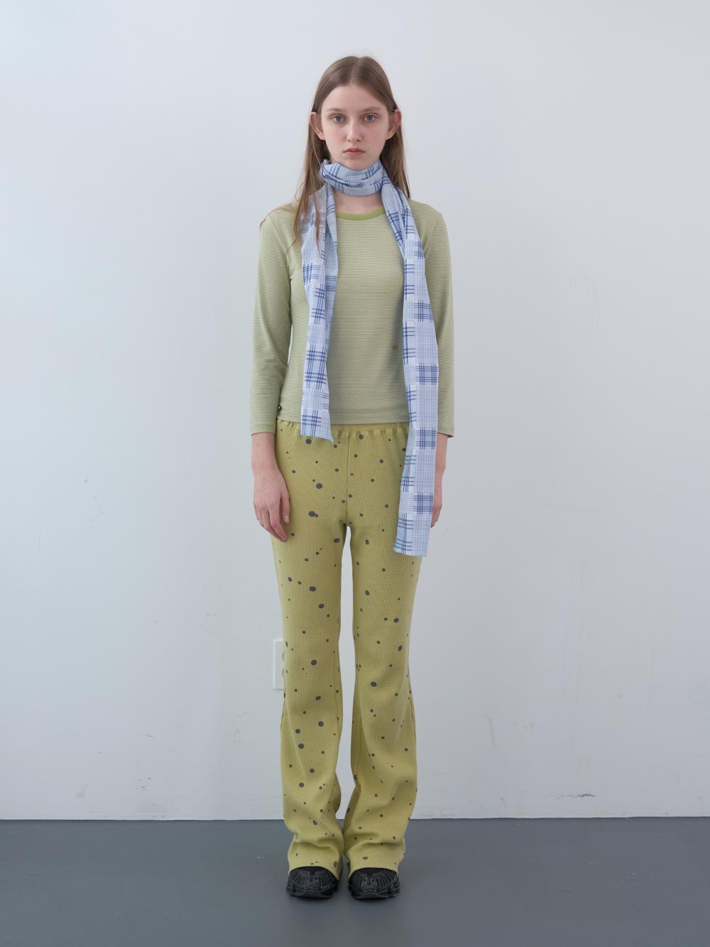ワッフルドットバンディングブーツカットパンツ(イエロー) | ENZO BLUES | HANA(ハナ) #6