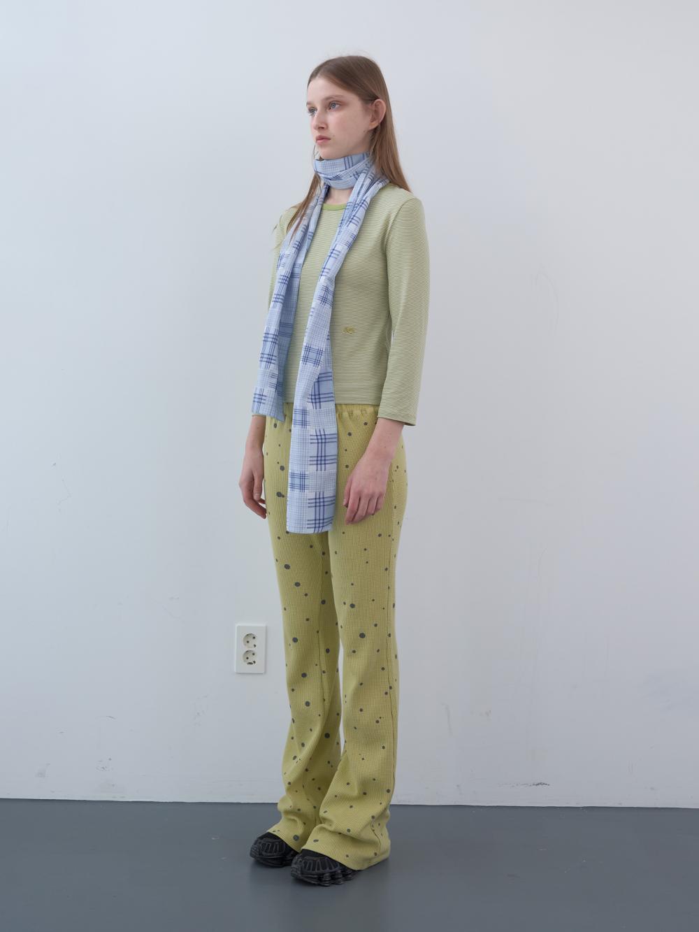 ワッフルドットバンディングブーツカットパンツ(イエロー) | ENZO BLUES | HANA(ハナ) #7