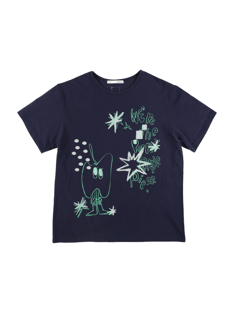 クレヨンフルーツTシャツ（アップルネイビー） | ONSKA | HANA(ハナ) #15