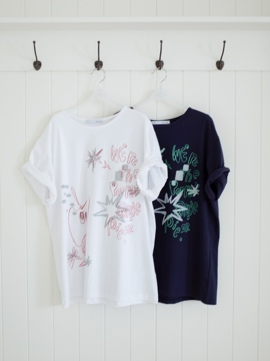 クレヨンフルーツTシャツ（アップルネイビー） | ONSKA | HANA(ハナ) #13
