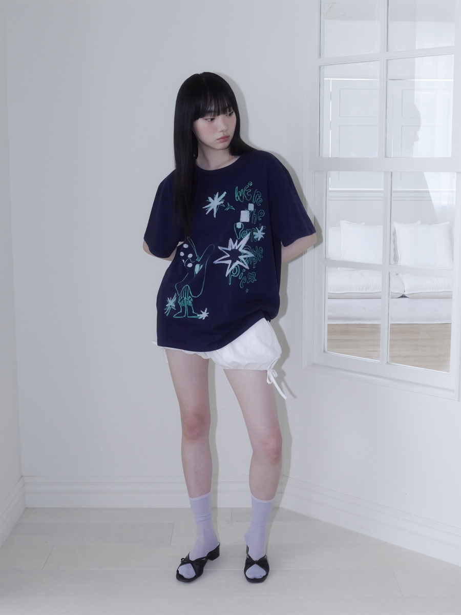 クレヨンフルーツTシャツ（アップルネイビー） | ONSKA | HANA(ハナ) #5
