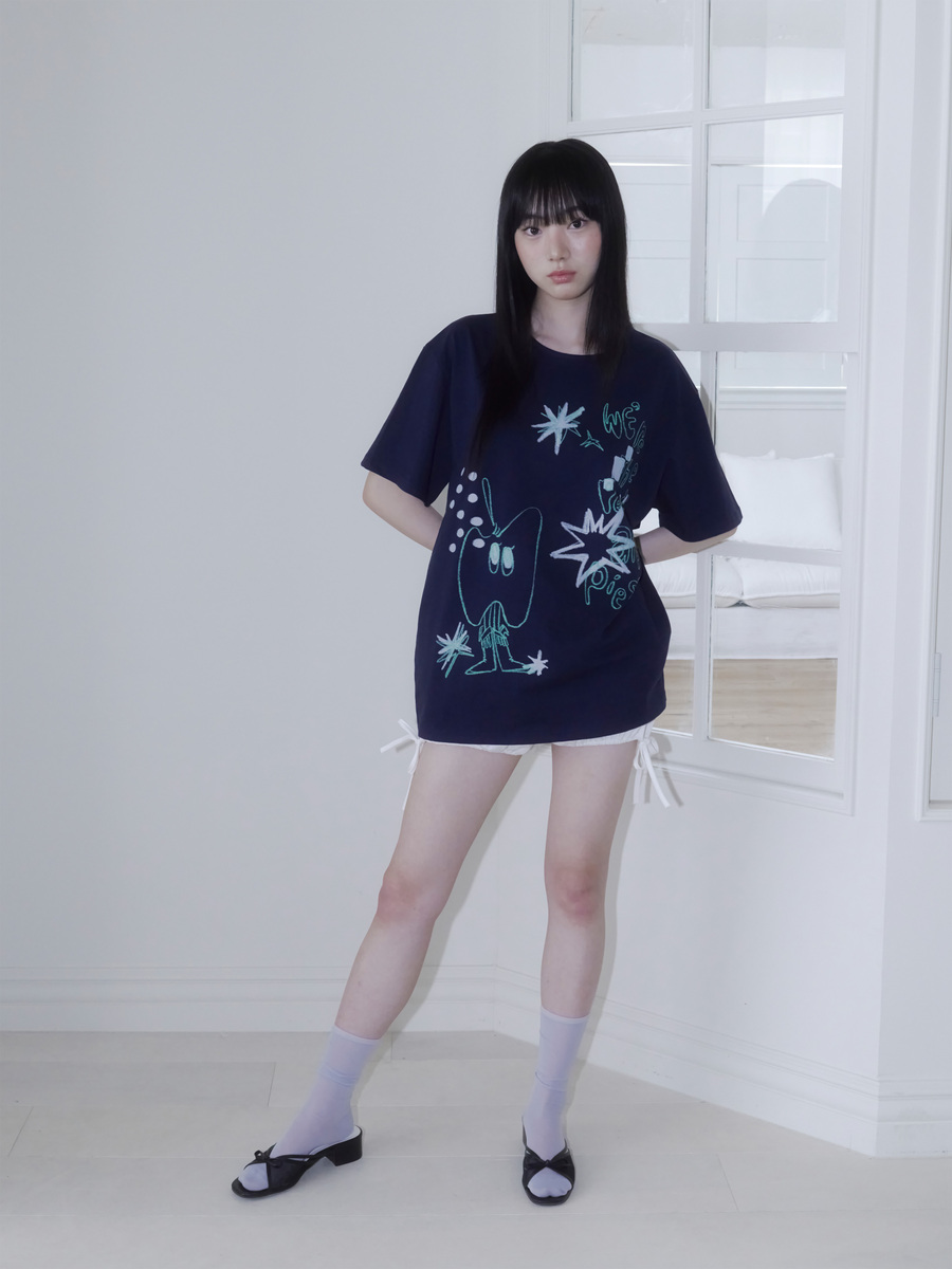 クレヨンフルーツTシャツ（アップルネイビー） | ONSKA | HANA(ハナ) #6