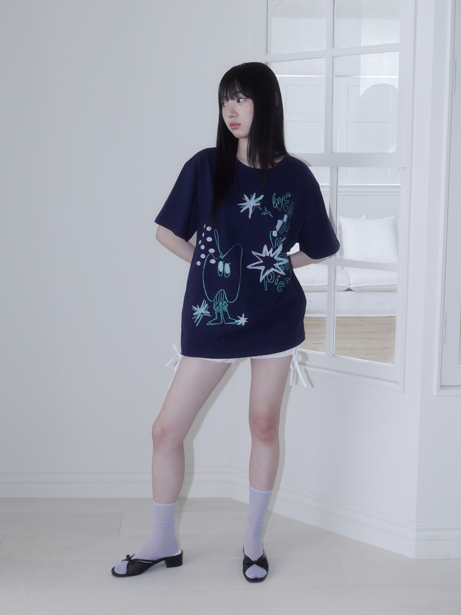 クレヨンフルーツTシャツ（アップルネイビー） | ONSKA | HANA(ハナ) #7