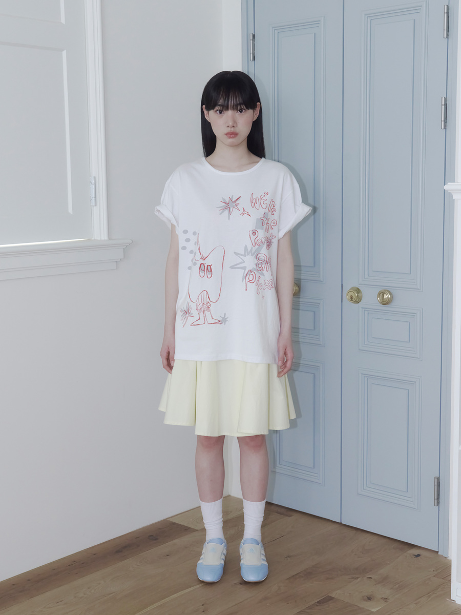 クレヨンフルーツTシャツ（アップルホワイト） | ONSKA | HANA(ハナ) #13