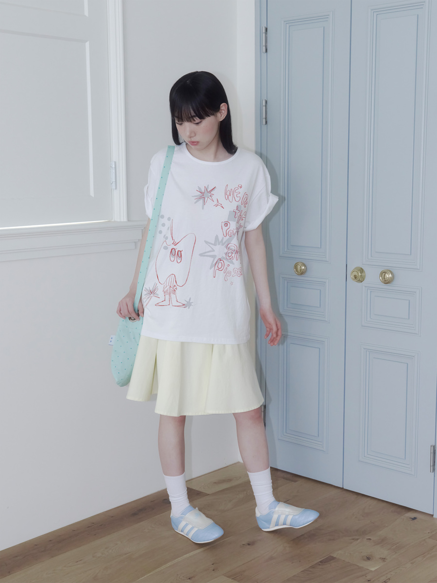 クレヨンフルーツTシャツ（アップルホワイト） | ONSKA | HANA(ハナ) #18