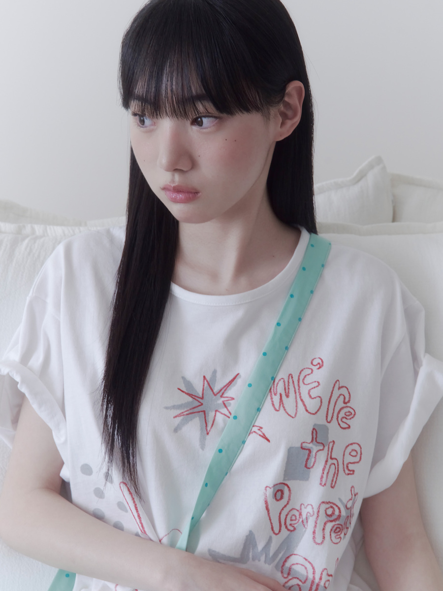 クレヨンフルーツTシャツ（アップルホワイト） | ONSKA | HANA(ハナ) #9