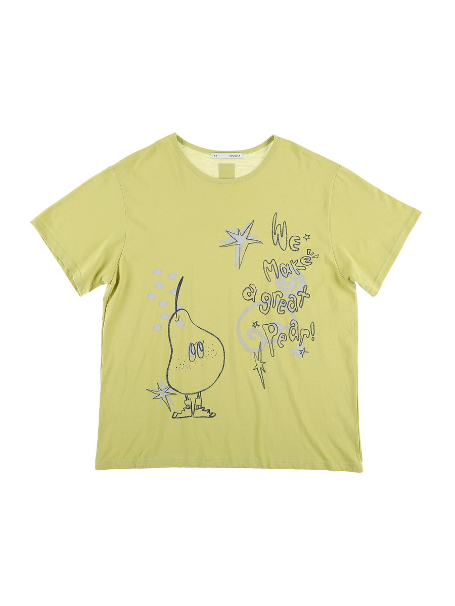クレヨンフルーツTシャツ（ペアオリーブ） | ONSKA | HANA(ハナ) #19
