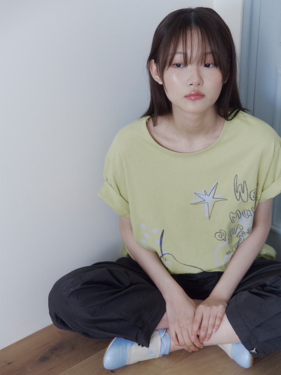 クレヨンフルーツTシャツ（ペアオリーブ） | ONSKA | HANA(ハナ) #17