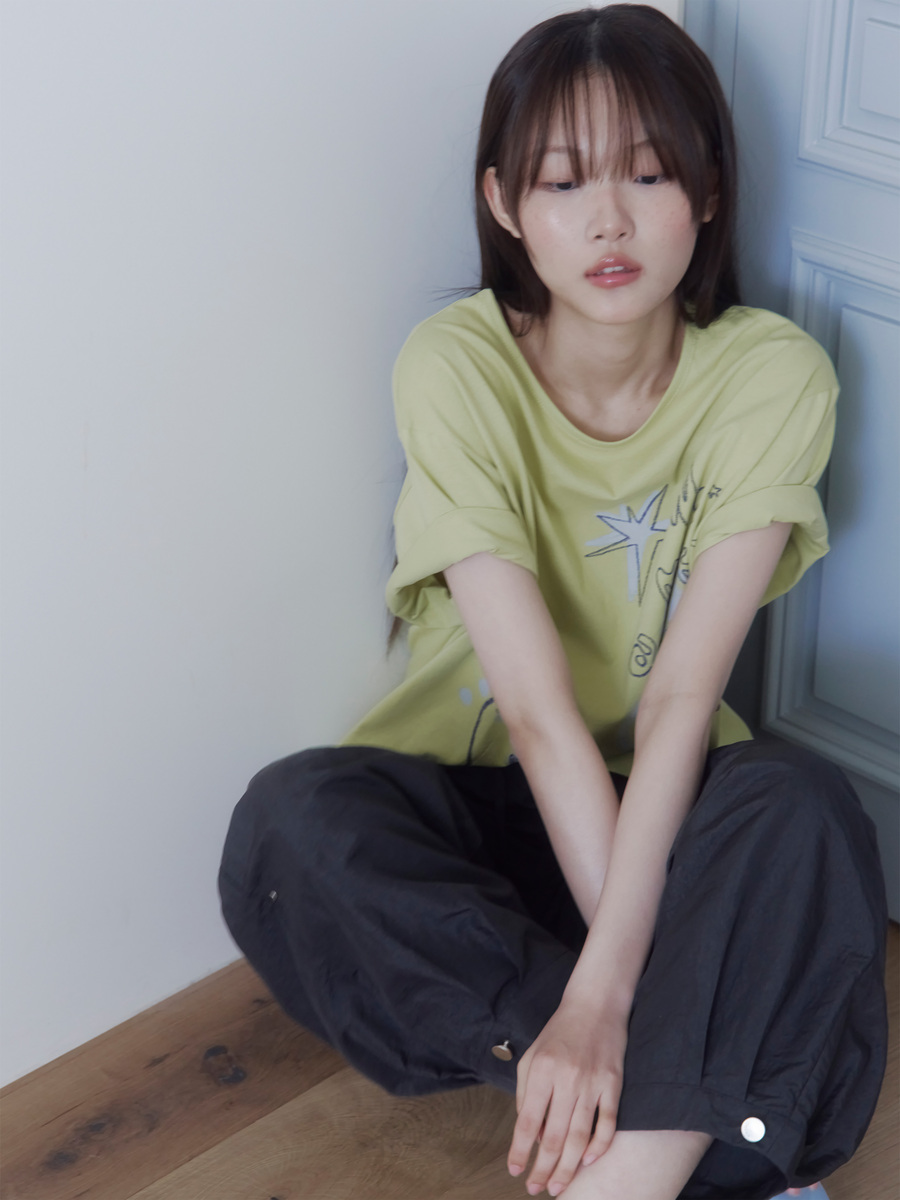 クレヨンフルーツTシャツ（ペアオリーブ） | ONSKA | HANA(ハナ) #18